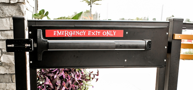 emergency push bar installation in Long Beach