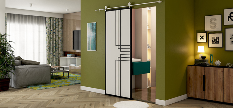 sliding bathroom door installation in Long Beach